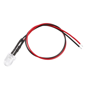 

uxcell 18pcs Prewired LED Light 20mA 8mm White Pre Wired Round Top Bulb Lamp for Hobby Lighting Car Boat and Industrial