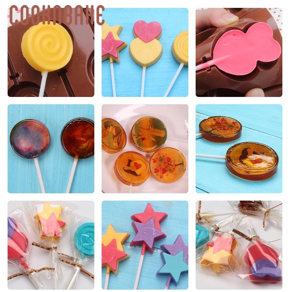 COOKNBAKE леденец плесень 8 шт силиконовая форма для Цветок Конфеты Шоколад Форма