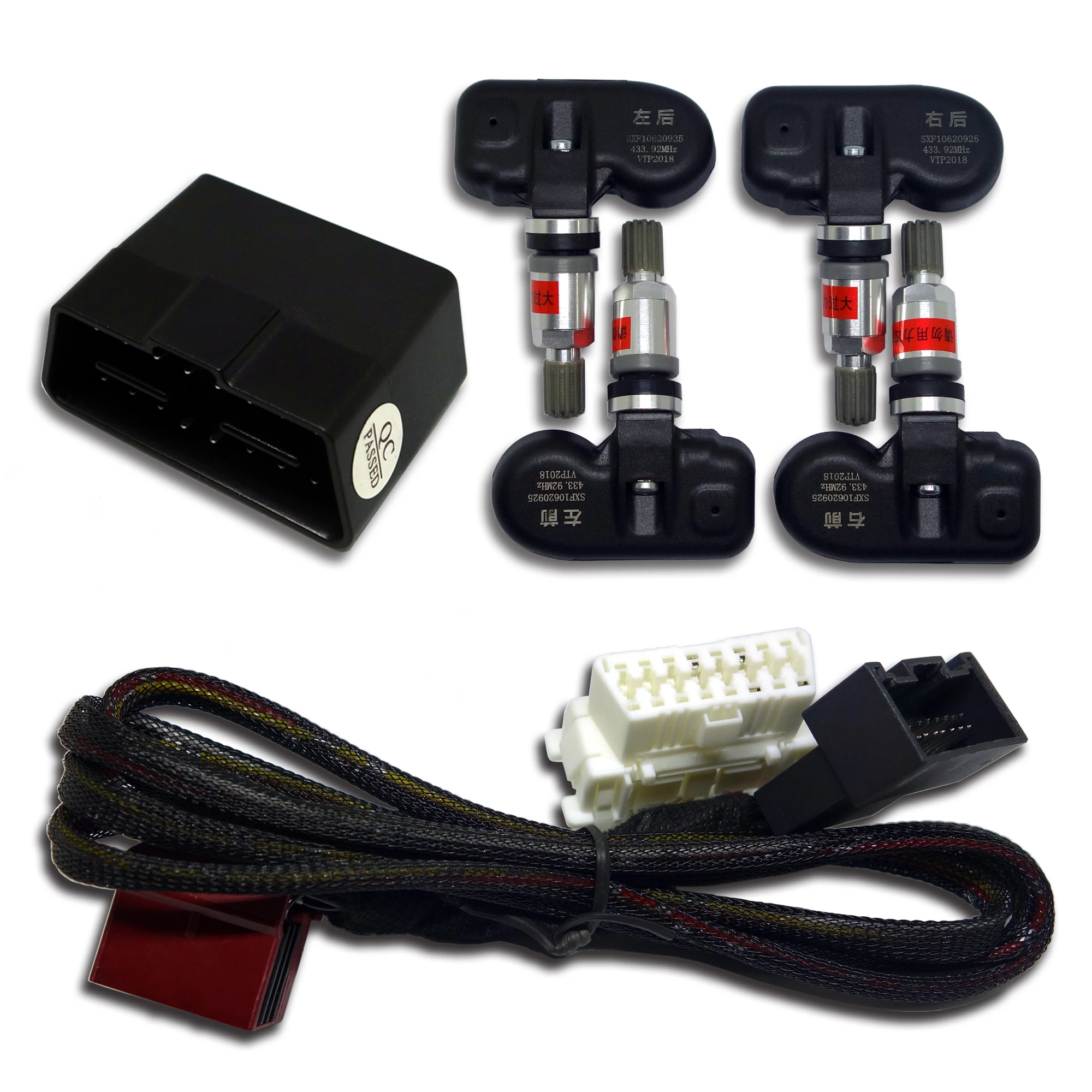 

TPMS tire pressure gauge with 4 parts sensor auto diagnostic checking OEM Factory