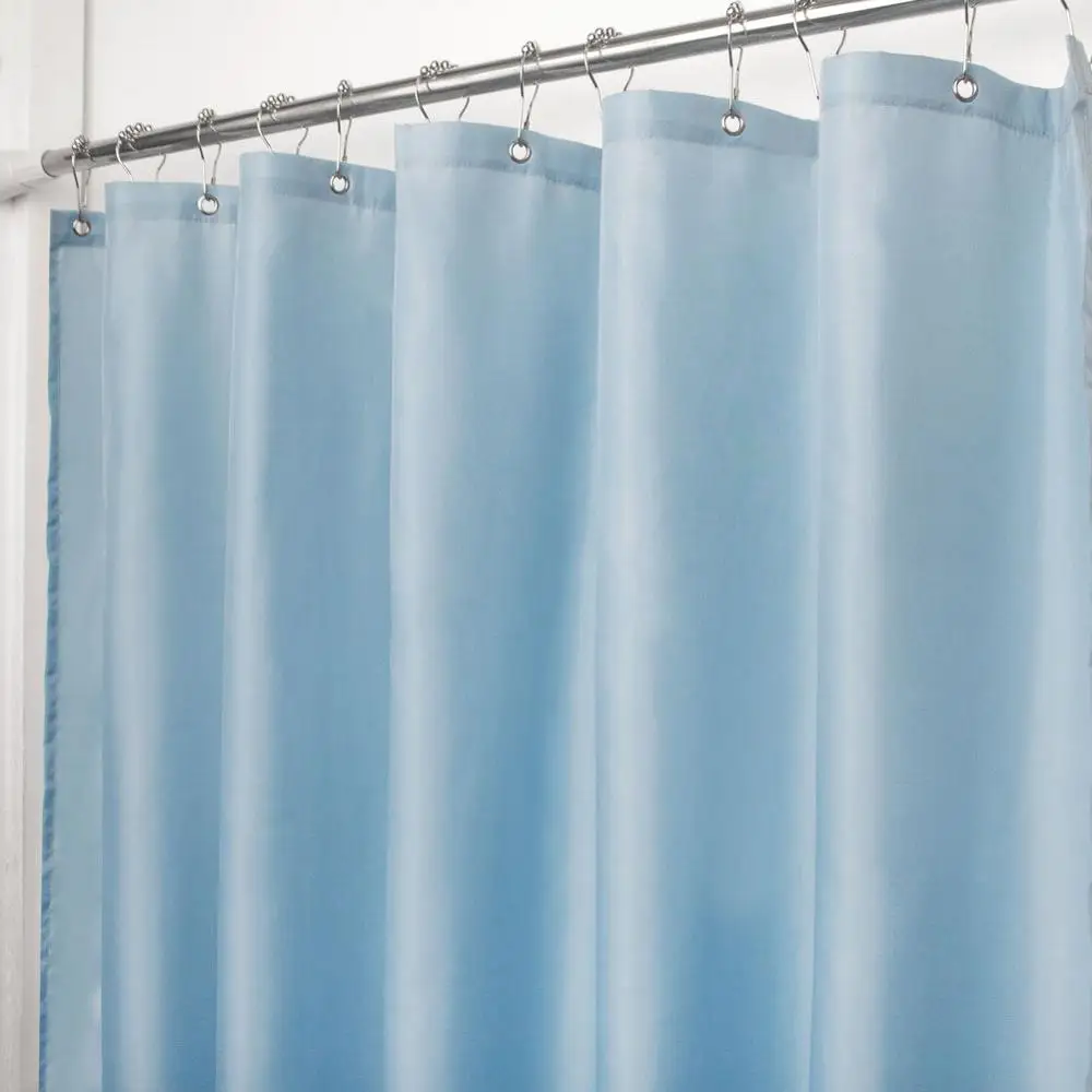 Online Cortina de Baño azul sin moho de poliéster o tela de revestimiento impermeable de VCVCOO para la partición del baño del Hotel