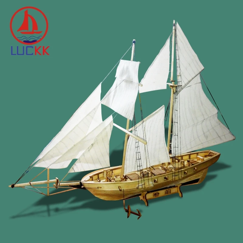 LUCKK 38 см ручной работы 1:130 весы деревянная парусная лодка сборка строительные