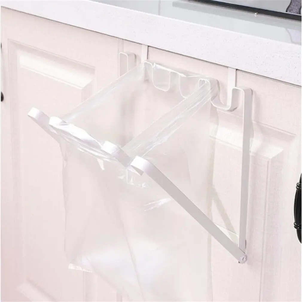 Creative Foldable Sturdy Iron Over Cabinet Door Garbage Bag