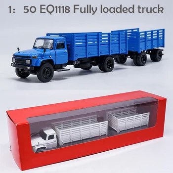 

1：50 EQ1118 Fully loaded truck Towing platform car Alloy truck model