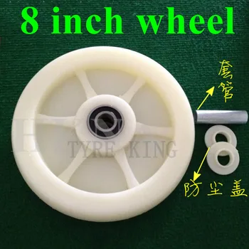 

Hot Sale 8 Inch Nylon Wheel 8" Single Wheel with Casing 200mm Flat Car Wheel Trolley Wheel