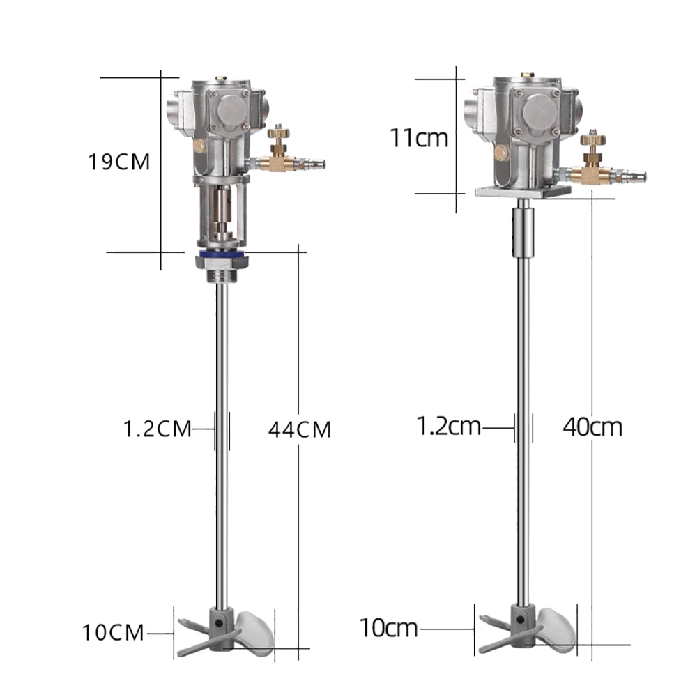 

5 Gallon Industrial Pneumatic Mixer Paint Ink Glue 60L Liquid Air Mixing Machine 50-2800RPM Adjustable Air Agitator Stirrer