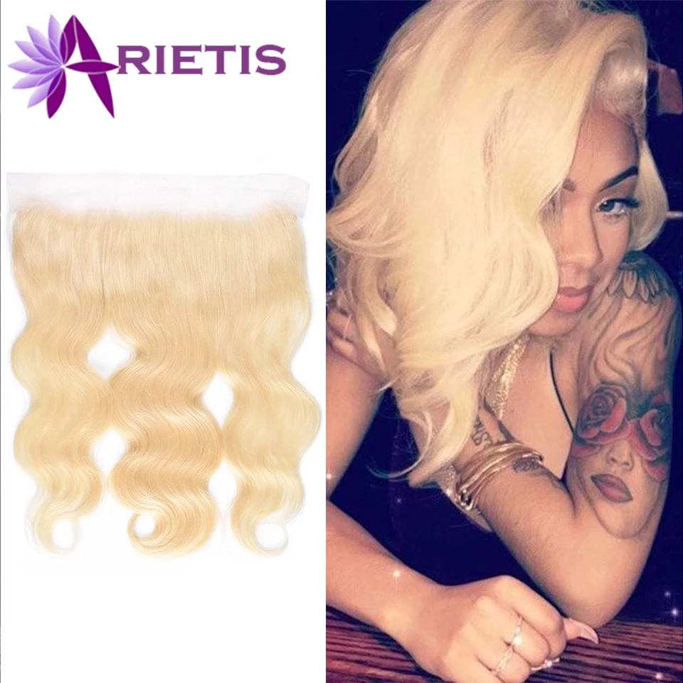 Arietis 613 Lace Frontal Closure Pre Plucked Body Wave 13x4 Transparent With Baby Hair Brazilian Remy Human | Шиньоны и парики