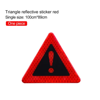 Triangle Exclamation Mark Reflective Warning Sign Sticker Night Driving Safety Reflective Car Sticker Anti-Collision Strip warning caution mark anti collision prevention reflective open logo ho car auto motorcycle door trunk decal sticker car styling