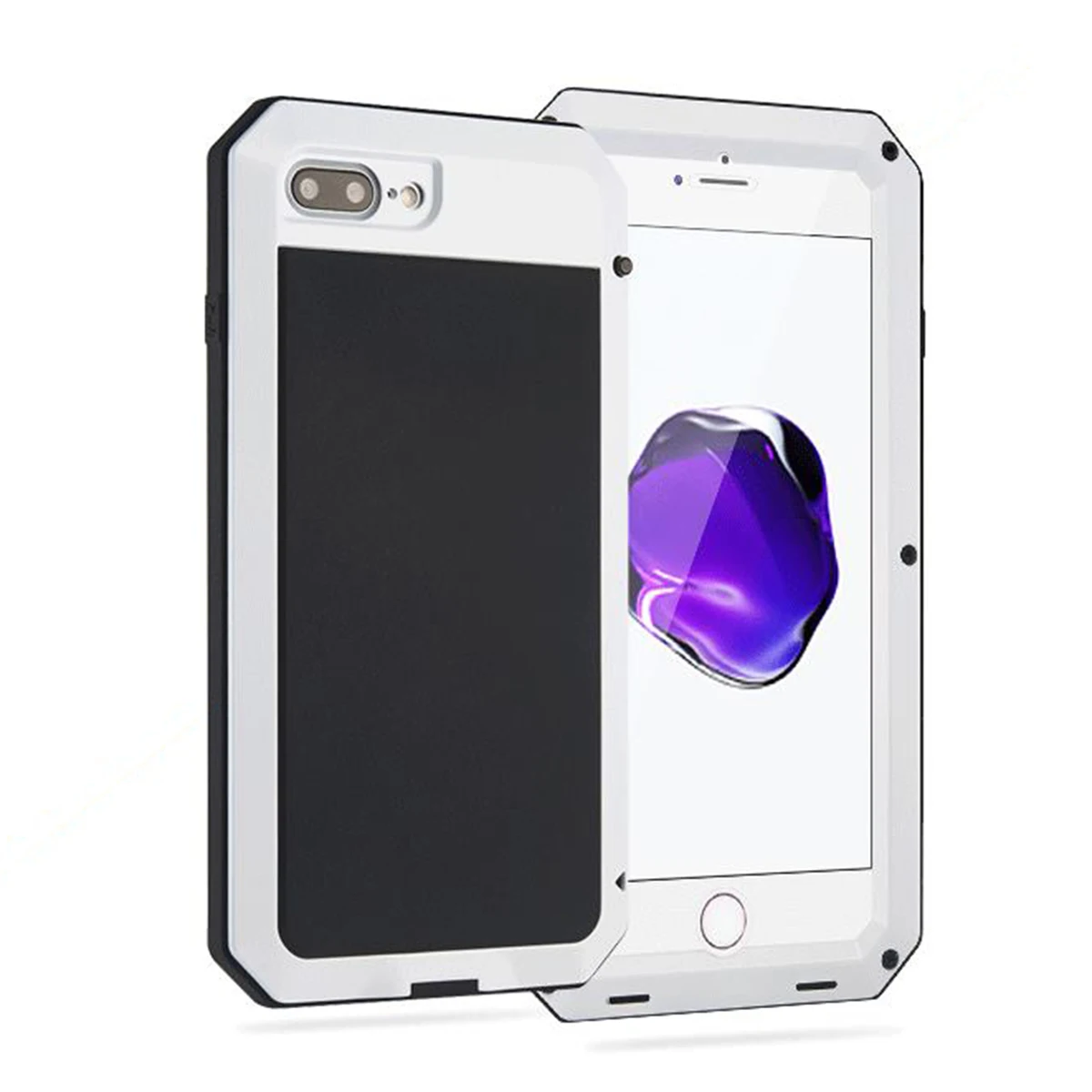 Чехол для телефона пылезащитный чехол из алюминиевого сплава ударопрочный чехол для телефона s для iphone 8 Plus - Цвет: Серебристый