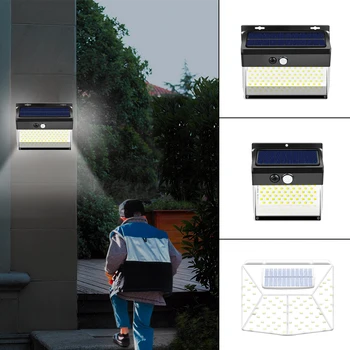 

Outdoor Solar LED Night Light 262 LEDs Wall Lamp with Motion Sensor Sunlight Powered Night Light Porch Street Light Garden Decor