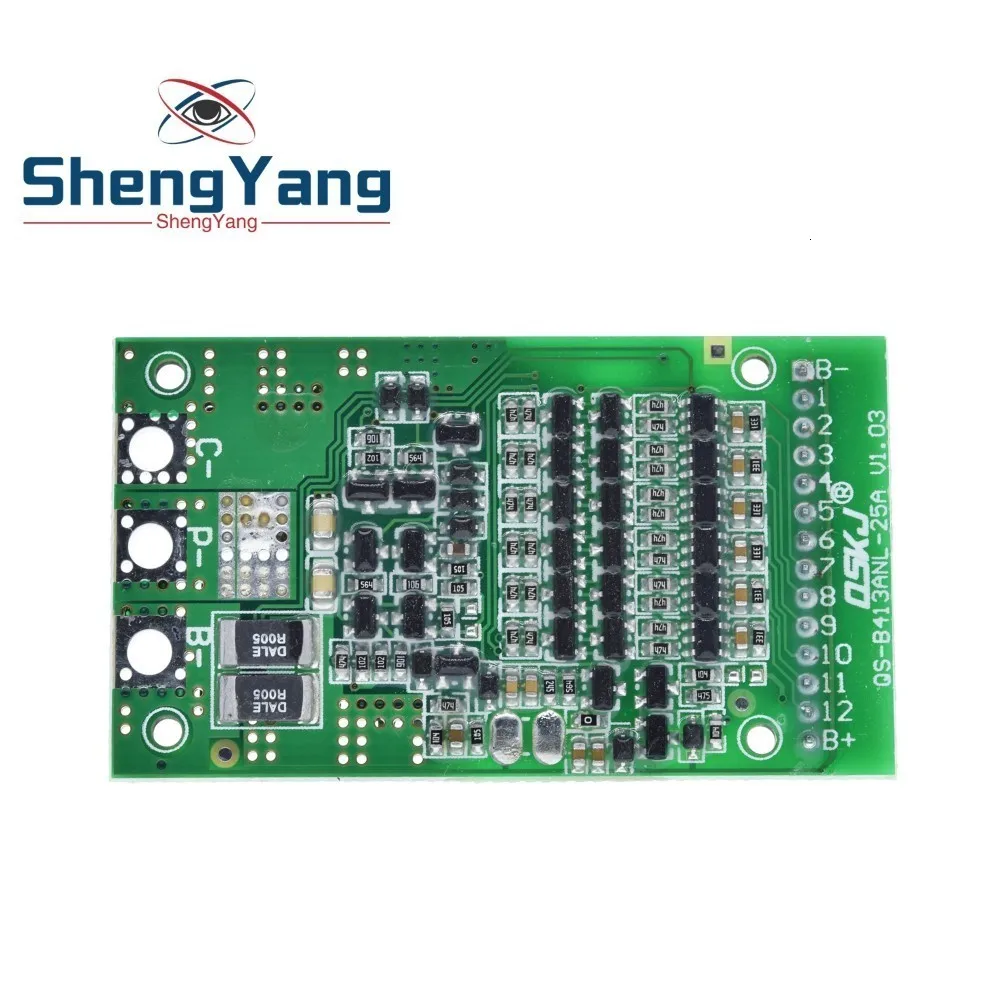 Bms 6s 7s 8s 9s 10s 11s 12s 13s 3.6v 4.2v 25a Adjustable Bms Lithium Li-ion 18650 Battery Protection System Board Module Pcb Pcm