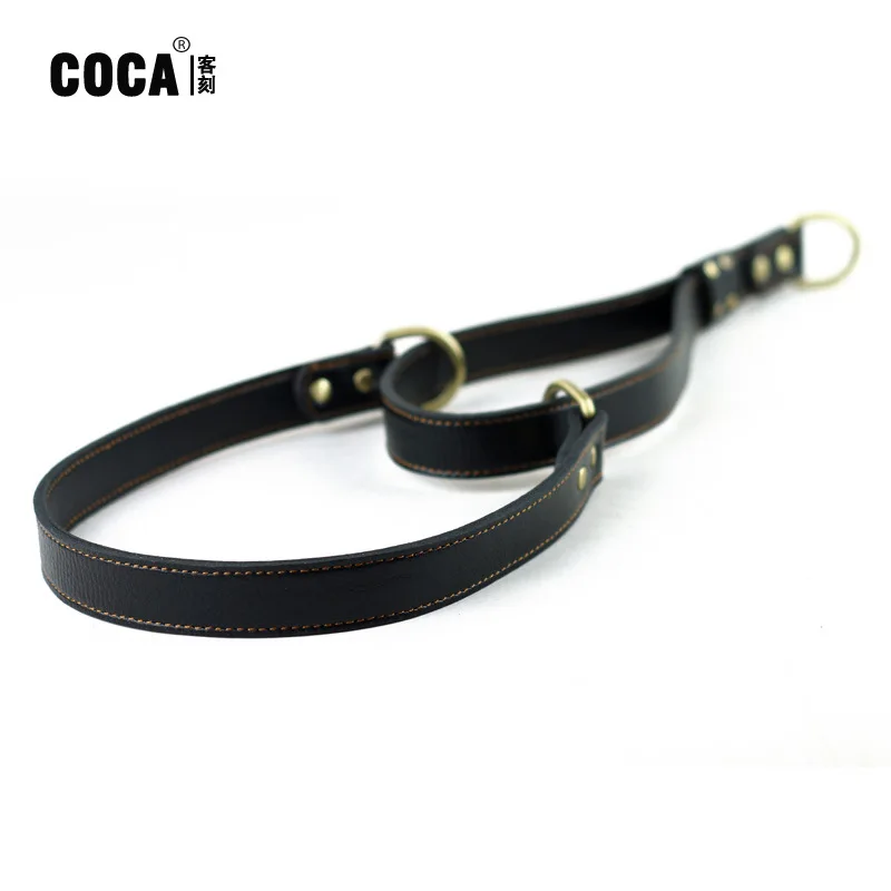 

Coca Guest Engraved Cow Leather Collar P Pendant Genuine Leather Dog Neck Ring And Medium-sized Dog Bandana Dog Pendant Long 75