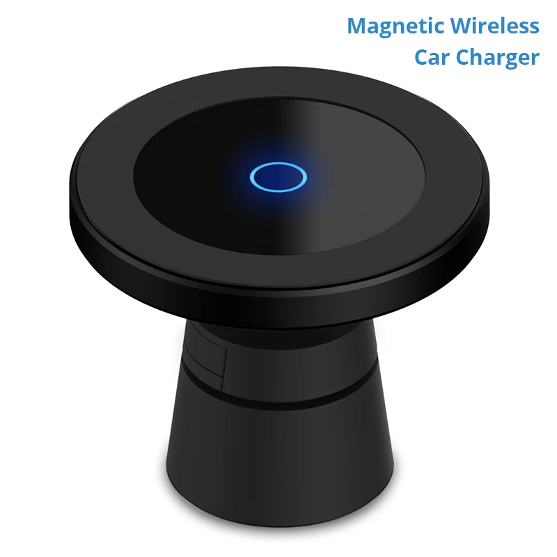 Magnetic Car Wireless Charge For iPhone 10W QI Fast Charger Magnet Mount With Phone Holder