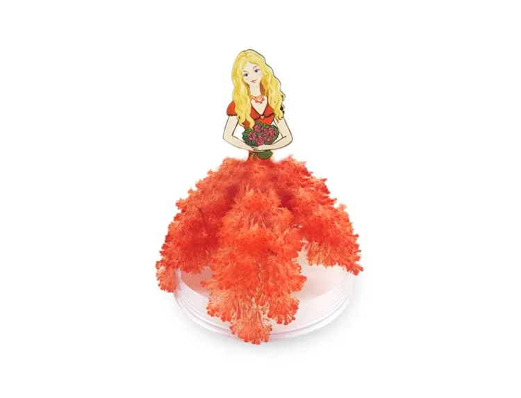 red dress Blossom Рождественская елка магический трюк игрушки для детей взрослых девочка мальчик образовательный год бумага подарок наука физика эксперименты - Цвет: red dress
