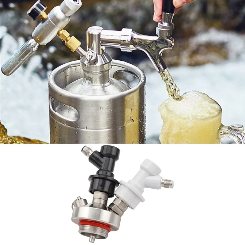 

304 Stainless Steel Mini Keg Tap Dispenser Spear with Ball Lock and 50cm Hose for 2L/ 3.6L/5L/10L Beer Keg Growler Home Brewing