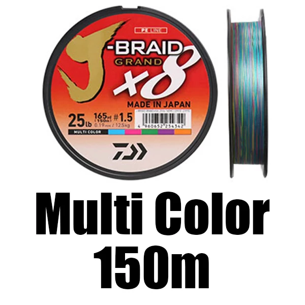 Made in Japan 100% Original DAIWA J-BRAID GRAND Fishing Line 135M 8 Strands Braided  PE Line 18 20 25 30 35LB fly fishing