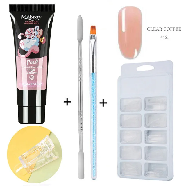 Conjunto de Unhas Conjunto de Escova de Dedo Unha Extensão uv Gel Polonês Construção Rápida Unhas Design 5 Pçs - Kit 9 construção rápida conjunto de escova de dedo unhas design