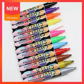 

8 Colors 6mm Double-head Erasable Liquid Chalk Highlighter Art Pen Marker Stationery Gift For School Painting Fluorescent E6X6