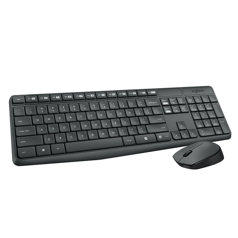 Logitech MK235 Wireless Keyboard Mouse Combo For Laptop PC Gamer Home  Office 2.4Ghz Multimedia USB Optical Mice