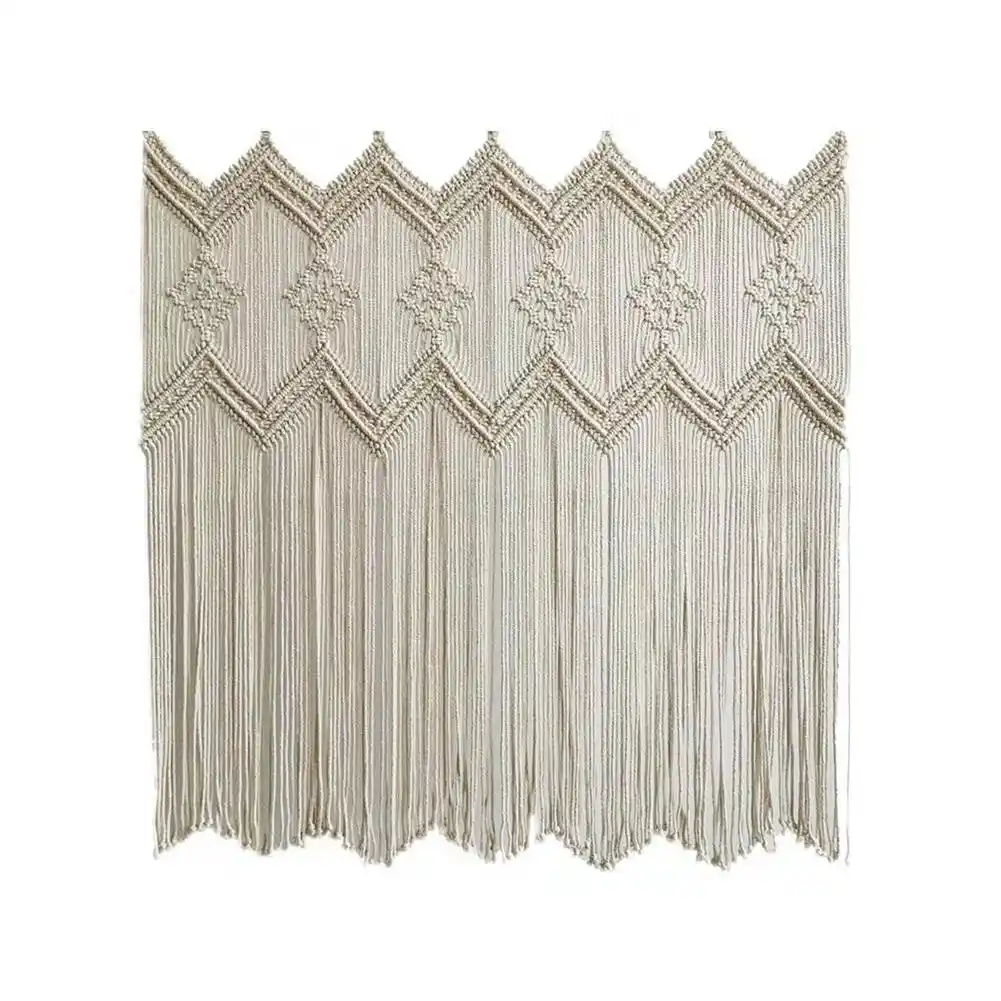 Cortina Tejida Colgante De Pared Bohemio Chic Tapiz Tejido A Mano