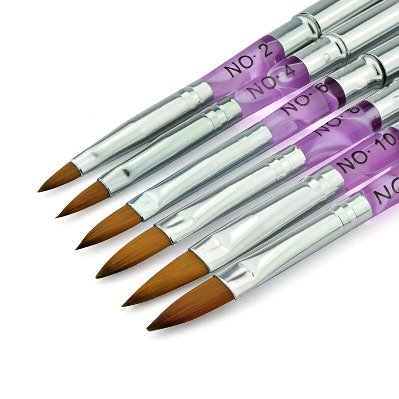 Pro Nail Art Sculpture Brush Kolinsky Sable Acrylic Powder Pen 2 4 6 8 10 12 Uv Gel Builder Carving Drawing Paint Brushes Kolinsky Sable Brush Kolinskykolinsky Sable Acrylic Brush Aliexpress
