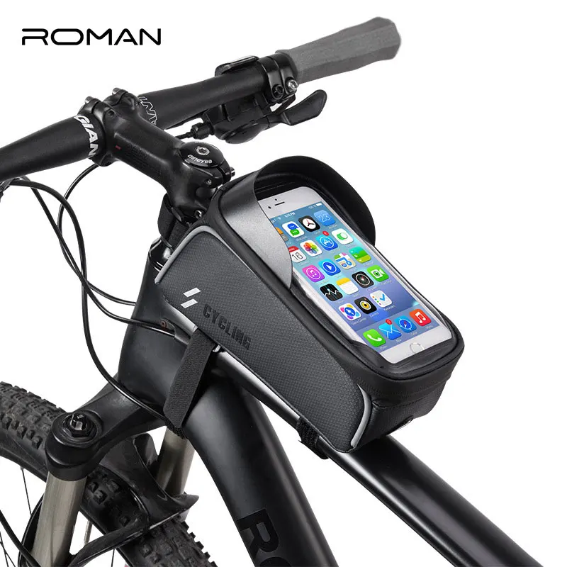 Mountain Bike Phone Holder 6.0 inch Waterproof Smart Mobile Cell Phone Mount Bracket Bicycle Handlebar GPS Stand Phone Holder