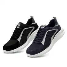 Мужская Рабочая обувь со стальным носком, небьющаяся, с дезодоратором дышащие, переносная, устойчивая защитная обувь, отражающая ночью