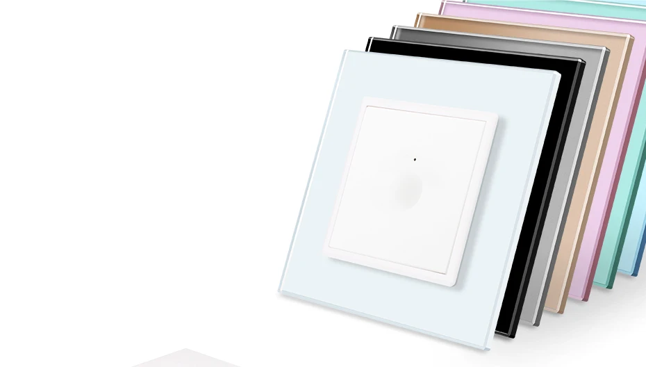 Livolo стандарт ЕС серия настенный сенсорный выключатель, 1 банда 1Way Touch, AC 220-250, 7 цветов на выбор, пластиковый ключ, без логотипа
