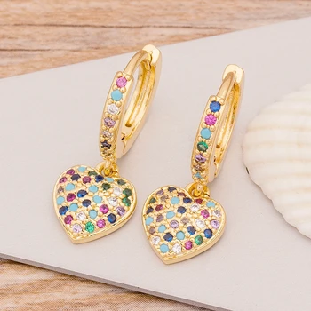 Gold Heart Shaped Earrings