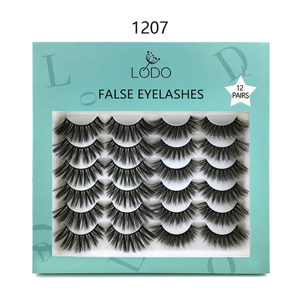 12 пар ресниц макияж maquiagem lashes maquillaje make up maquillage faux cils накладные ресницы для волос Z3