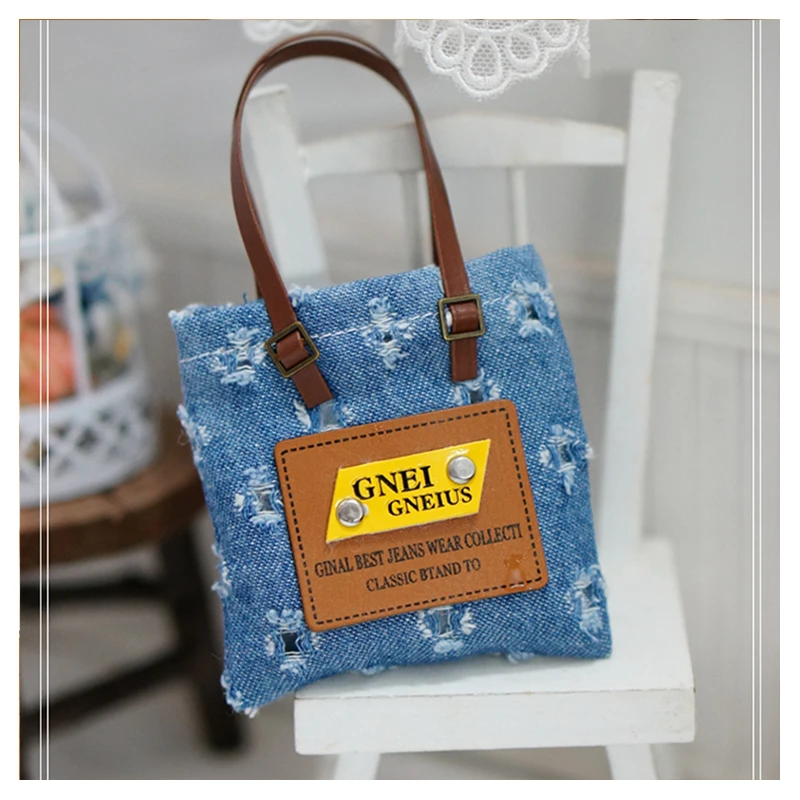 Doll bags 1/6 bjd Jean hollowed handbag 7cm*7cm bag for BJD YOSD doll accessories | Игрушки и хобби