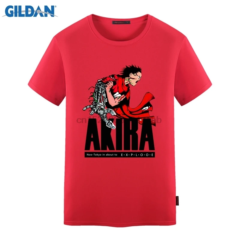 Футболка с аниме Akira повседневные футболки круглым вырезом футболка коротким