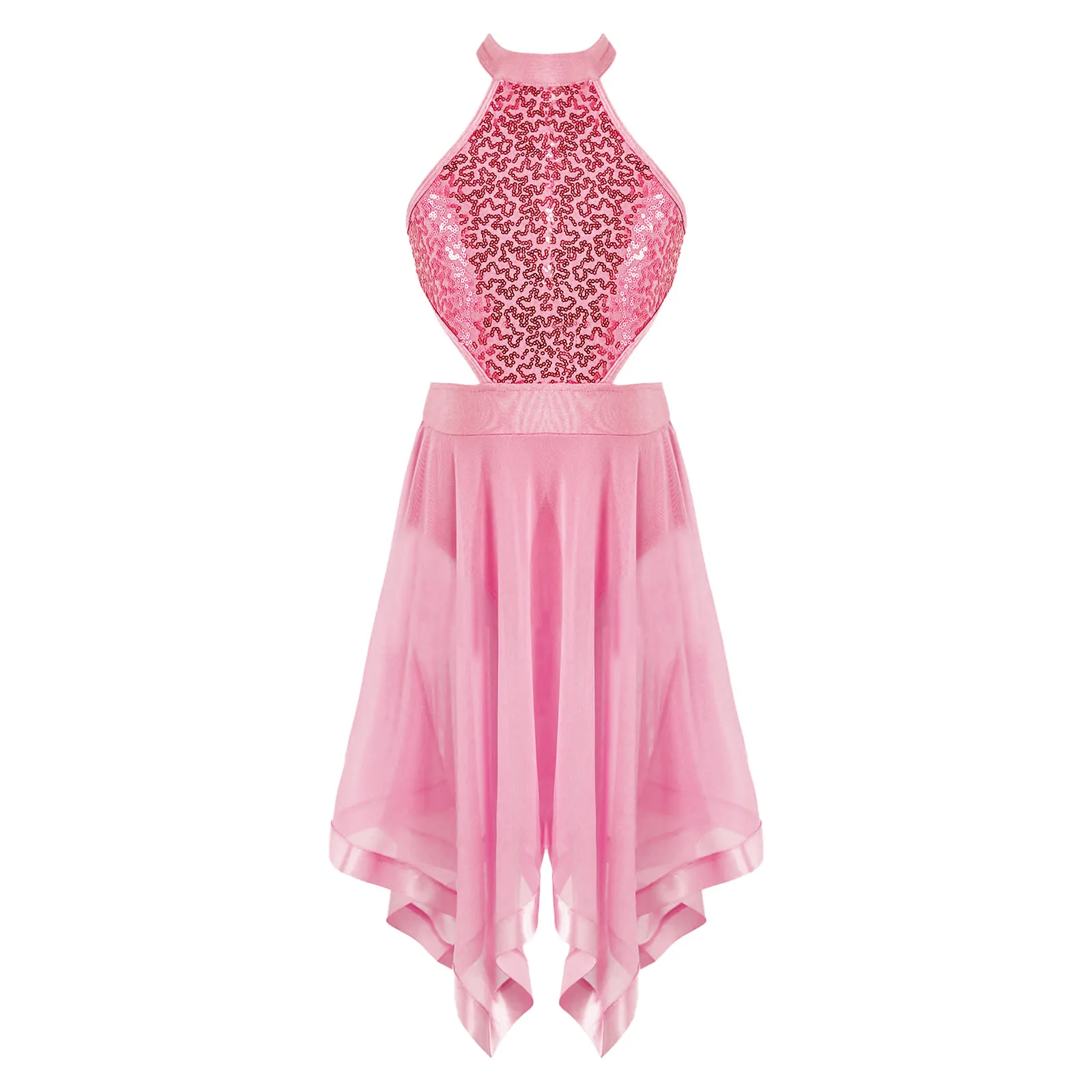 Children Girls Ballet Dress Kids Sequins Gymnastics Leotard Teens Lyrical Dance Costume for Ballroom Dancing Performance Dress