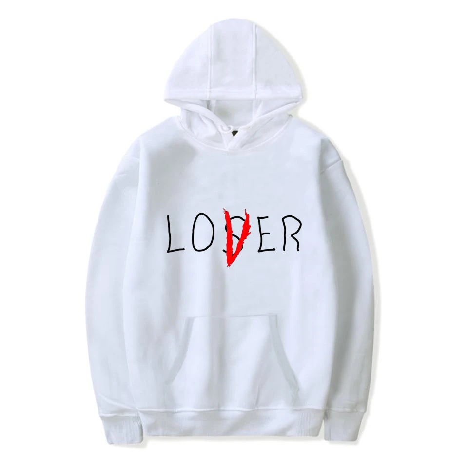 Letter Hoodie 6 Lover Loser, худи с принтом, Ретро стиль, Vogue Ullzang, мужские толстовки, Осень-зима, худи, толстовка из флиса, уличные худи для женщин и мужчин - Цвет: Letter Hoodie 6