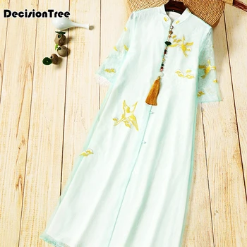 

2020 Chinese Dress dress traditional chinese style hanfu embroidered half sleeve female hanfu ancient folk dress robe costume