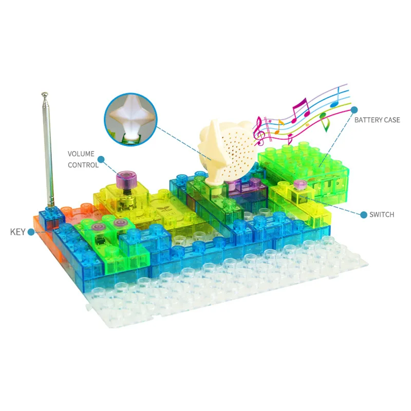 

Ysgo Power Building Blocks Children'S Educational Circuitry Electronics Science Physics Assembled English Portable Box 120 Spell