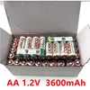 AA Rechargeable Battery 1.2V 3600mah AAA NI-MH Battery For Camera Flashlight Toy Remote Control PreCharged