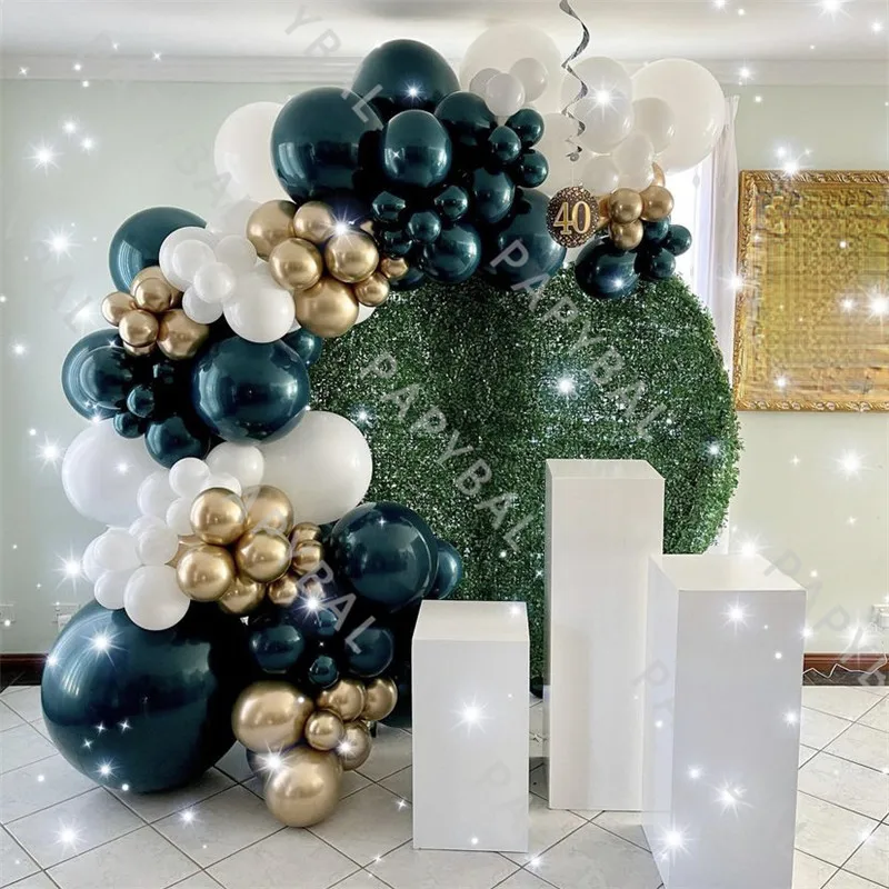 

112Pcs Double Layer Balloons Garland Arch Kit Chrome Gold White Latex Balloon Wedding Birthday Party Decoration Globos Supplies