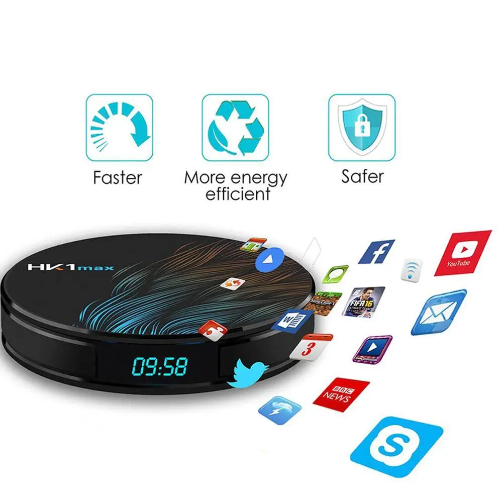

HK1 MAX Mini Android 9.0 Smart TV Box RK3328 2G+16G /4G+32G/4G+64G Dual Wireless WiFi 3D 4K Network Media Player Set-top Box
