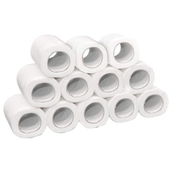 

12 Rolls Family Toilet Paper,Soft Roll Toilet Paper,4-Layers Standard ,Gentle Toilet Tissue Soft Paper Towels Enviro