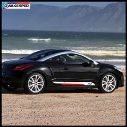 2pcs Car Door Side Skirt Stripes Stickers Auto DIY Vinyl Film Decals Automobiles For PEUGEOT RCZ Styling Tuning Car Accessories (4)_副本