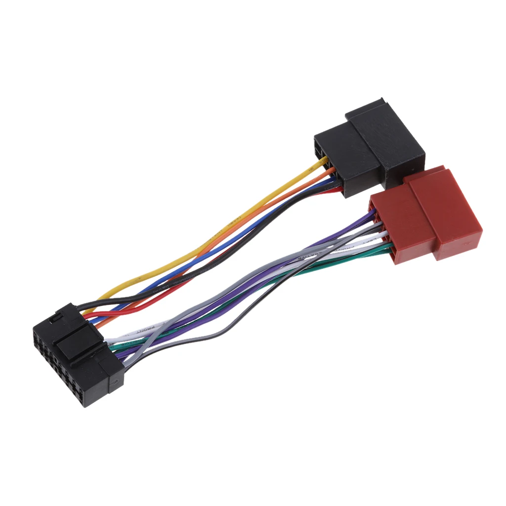 16-pin Stereo Radio ISO Lead Wire Harness Connector Adapter Cable for JVC 
