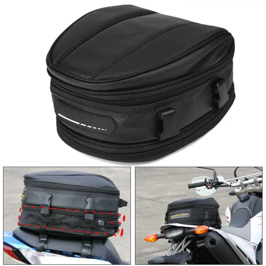 Водонепроницаемый 7,5-10 л мотоциклетный велосипед Водонепроницаемый задний сиденье для переноски багажа задний мешок седельная сумка черный