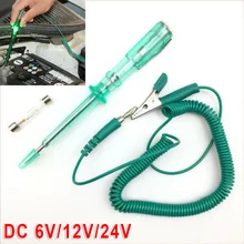 6V 12V 24 V HA CONDOTTO LA Batteria Auto Corrente Elettrica CKT Rilevatore di Tensione Tester Auto Circuito di Prova Penna 6 12 24 V Volt Meter Matita