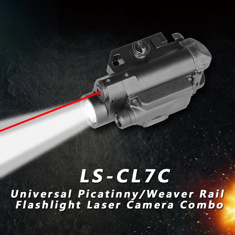 Laser com Led Luz e Câmera de Vídeo Picatinny Arma Tático Auto Defesa Armas Ponto Vermelho Escopo