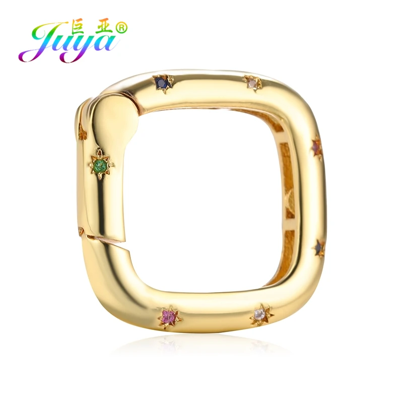 Juya handgemachte 18K echt vergoldete dekorative Anhänger Karabiner Frühling Karabiner Verschlüsse Zubehör für DIY Charms Schmuckherstellung – Detail 10