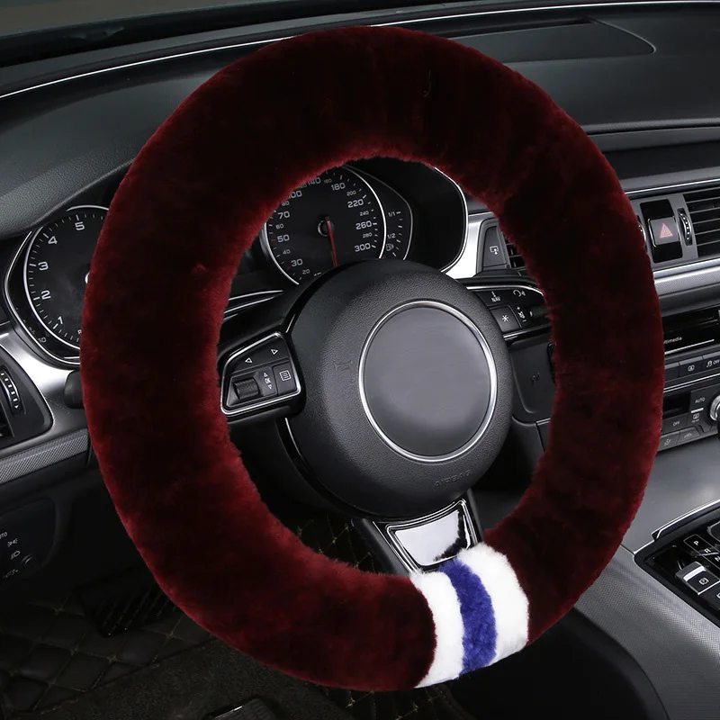 Овечья кожа искусственная универсальный чехол на руль для BMW HYUNDAI AUDI HONDA подходит