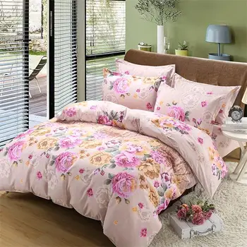 

wholesal Refreshing series 4 piece cotton Bedding sets quilt cover Sets Bed Linen Flat Bed Sheet Set Pillowcase- capa expression