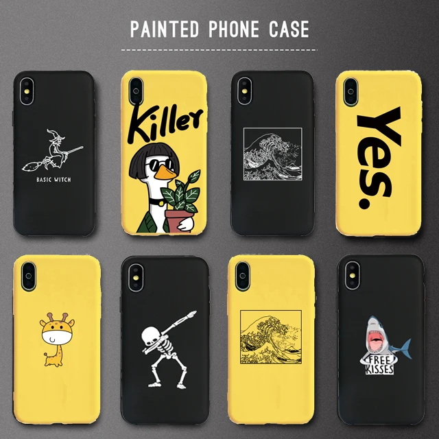 

Soft TPU Pattern Matte Case For iPhone 6 6S 7 8 Plus X XS 11Pro Max XR Cover Cute Cartoon Love Heart Pear Cover For iPhone 7 8