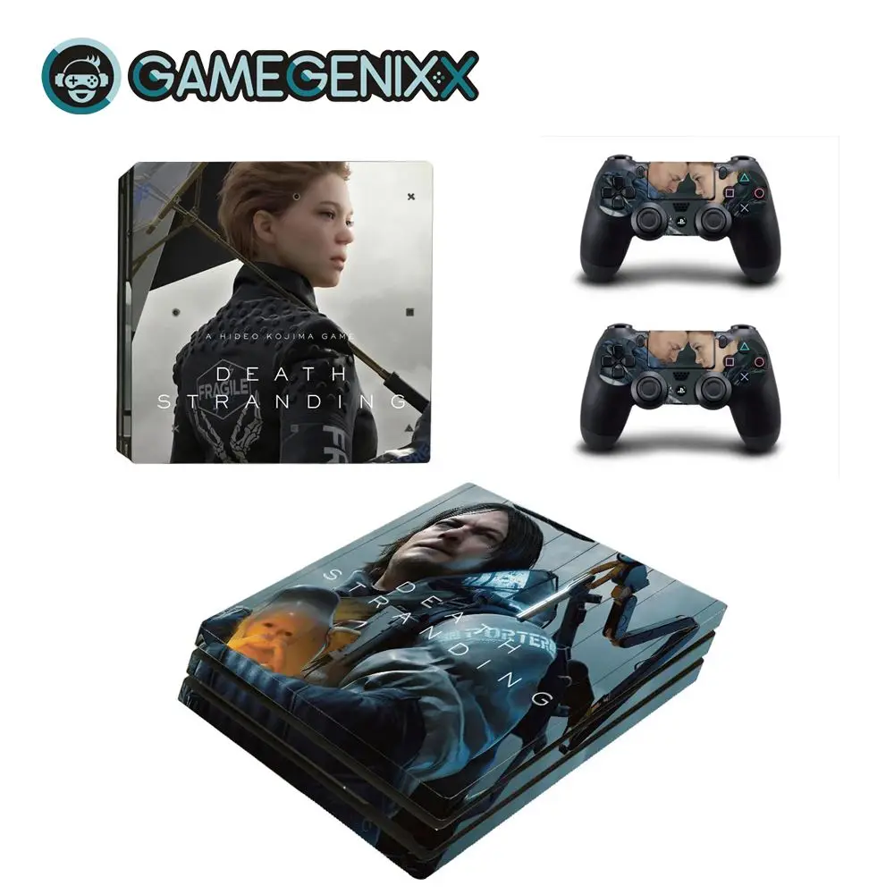 GAMEGENIXX Кожа Наклейка Защитная Наклейка Обложка полный набор для PS4 Pro консоли и 2 контроллеров-Death Stranding