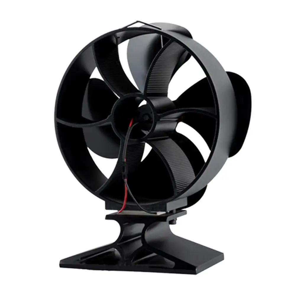

4 Blades Heat Powered Stove Fan Log Wood Burner Quiet Black Home Fireplace Fan Efficient Heat Distribution